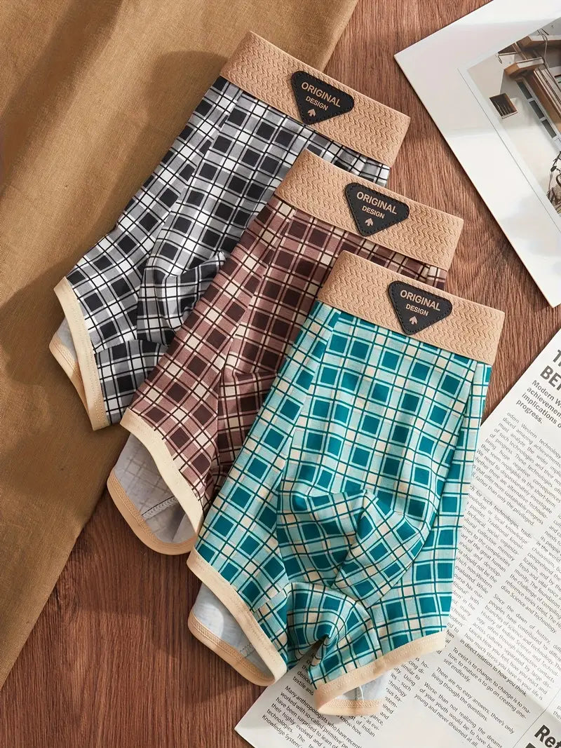 Buy Moixe Men’s Checked Boxer Underwear (Pack of 3) | Stylish & Comfortable