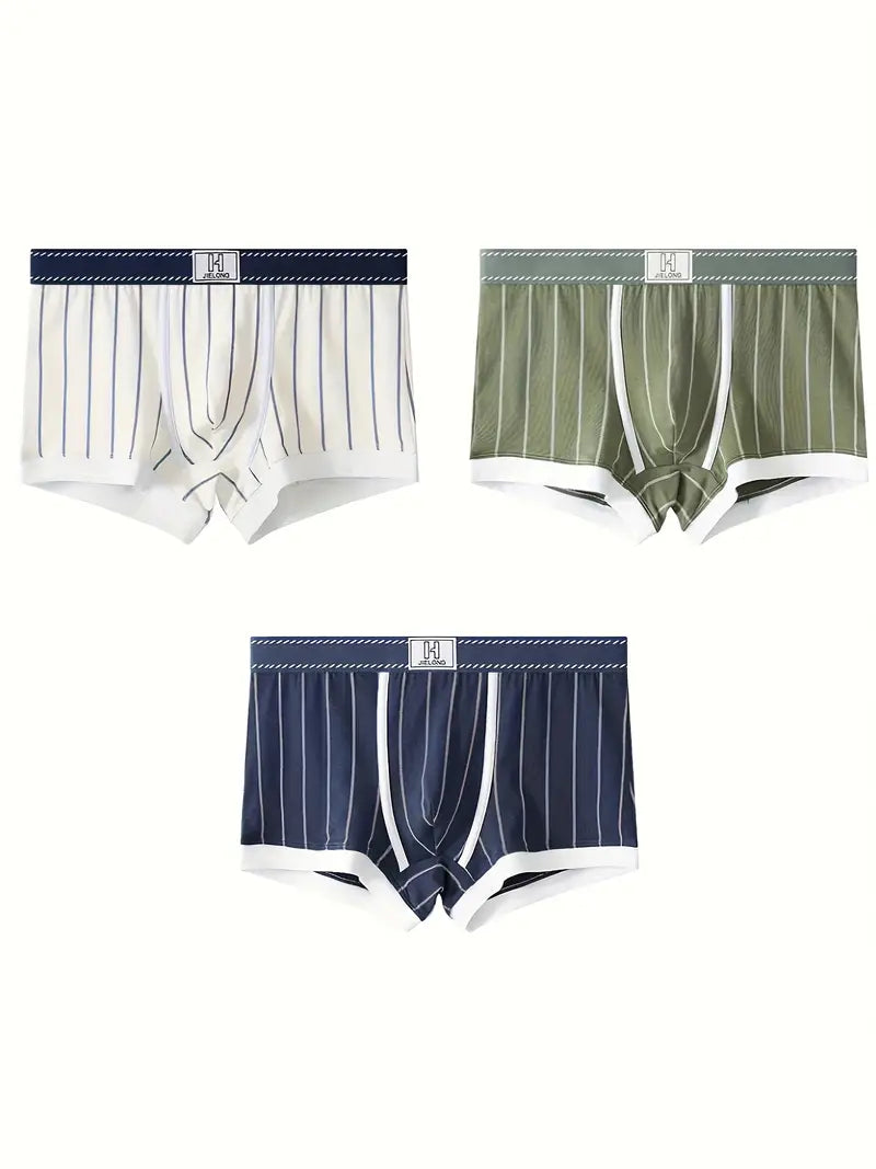Moixe Striped Boxer Combo (Pack of 3) – Premium Comfort & Style