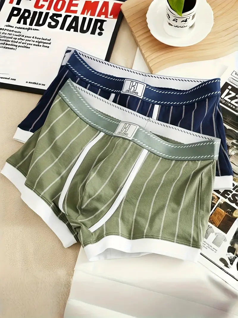 Moixe Striped Boxer Combo (Pack of 3) – Premium Comfort & Style