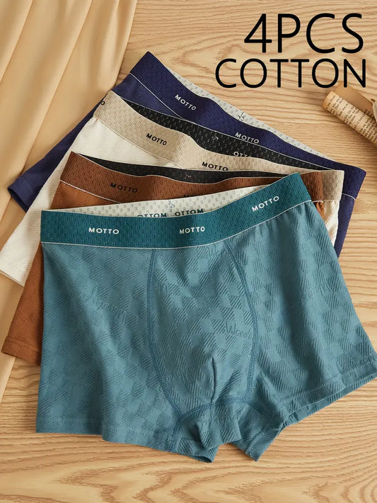 Moixe Cotton Boxer Combo (Pack of 4) – Soft & Breathable