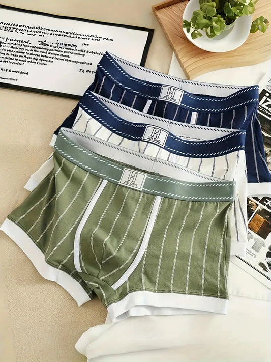 Moixe Striped Boxer Combo (Pack of 3) – Premium Comfort & Style