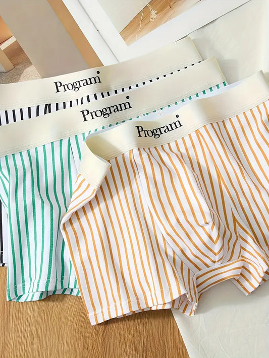 Moixe Men’s Striped Boxer Underwear – Combo Pack of 3