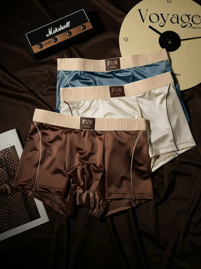 Moixe Men’s Satin-Finish Boxer Underwear – Combo Pack of 4
