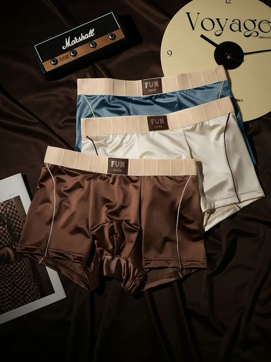 Moixe Men’s Satin-Finish Boxer Underwear – Combo Pack of 4