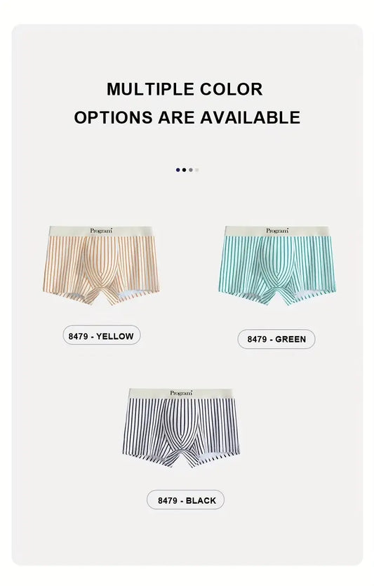 Moixe Men’s Striped Boxer Underwear – Combo Pack of 3