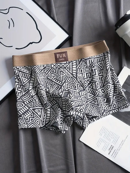 Moixe Men’s Printed Boxer Underwear – Combo Pack of 4