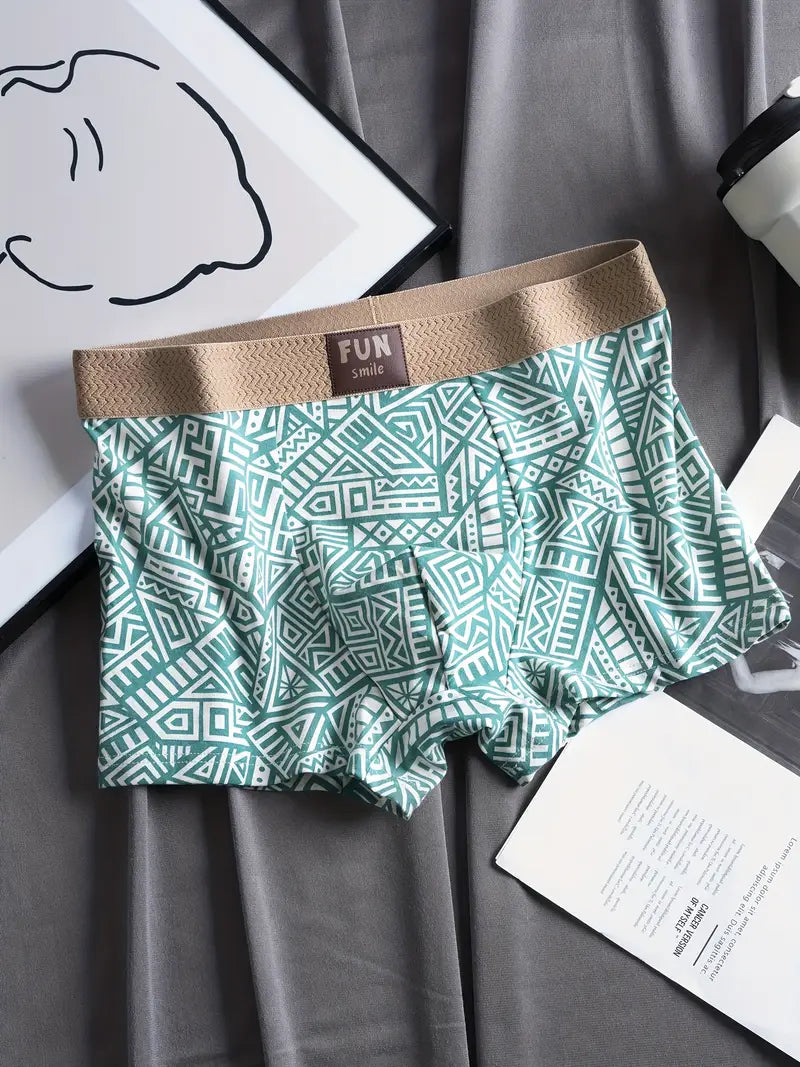 Moixe Men’s Printed Boxer Underwear – Combo Pack of 4
